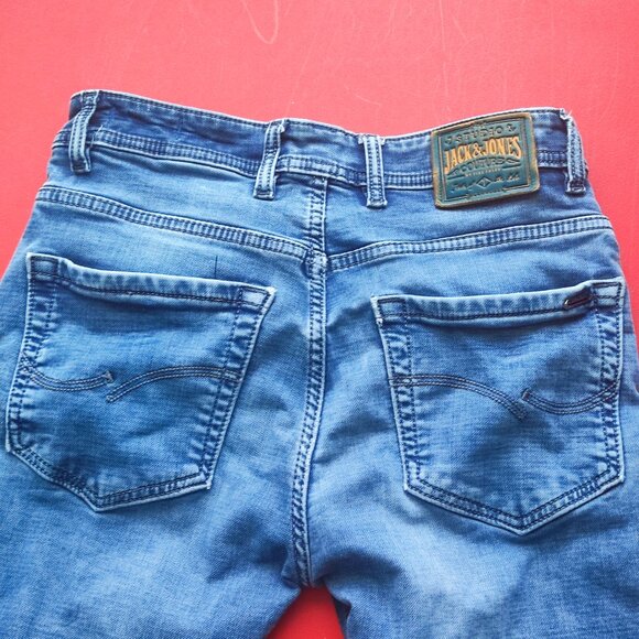 Jack & Jones jeans slim straight fit blue men's size 30x27 - Picture 4 of 15